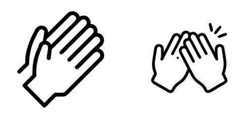 Clapping Hands Outline Vector Icon