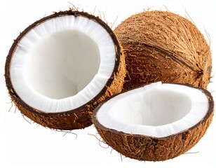 Fresh Tropical Coconuts – Whole and Halved