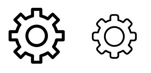 Gear Settings Outline Vector Icon