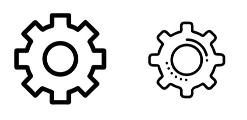 Gear Settings Outline Vector Icon