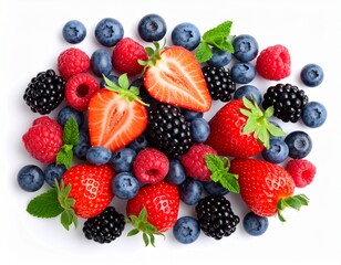 Fresh Mixed Berries – Strawberries, Blueberries, Raspberries, and Blackberries