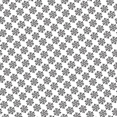Monochrome Snowflake Pattern – Diagonal Geometric Repetition