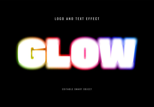 Colorful Soft Glowing Logo And Text Effect