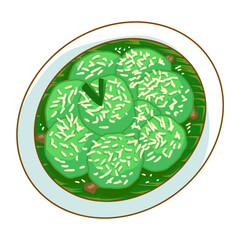 klepon with cartoon art style vector design