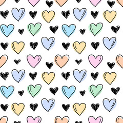 seamless pattern with hearts