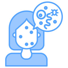 Dermatitis Blue Icon