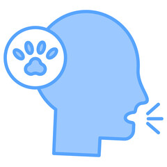 Pet Allergy Blue Icon