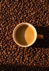 Fototapeta premium A visually cozy and inviting mockup, perfect for evoking the smell and warmth of fresh coffee.