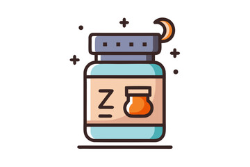 supplement jar with letter z on label