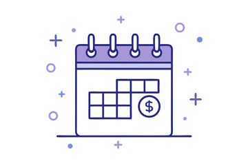 calendar with money date for payment reminders