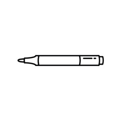 Simple outline drawing of a marker pen on a white background