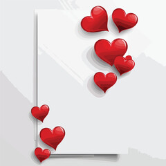 Romantic red hearts Valentine's Day background