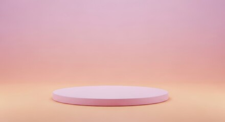 Pastel product stage platform with gradient background for presentation mockups