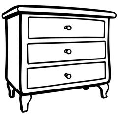 Handle Chest Line Drawing Vector