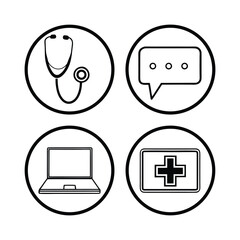 doctor consultation icon bundle