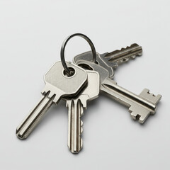 keys on white background