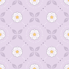 Cute seamless floral pattern. Cute seamless damask floral pattern.