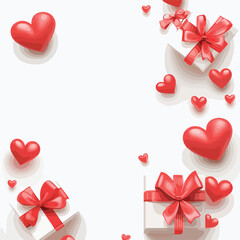 Romantic Valentine's Day gifts with hearts