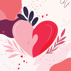 Romantic Red Hearts Background Design