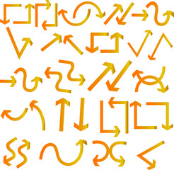 A seamless pattern of colorful 3D alphabet arrows is an eye-catching design element