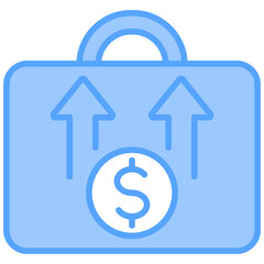 Portfolio Growth Blue Icon