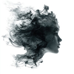 Fototapeta premium black and white smoke