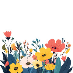 Floral Blank Card Top View Layout