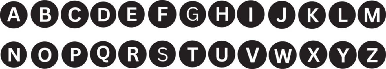 Vector illustration of Alphabet for Mail Profile Name