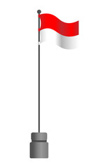 flag of Indonesia vector illustration. Indonesian flag for Indonesia Independence Day design