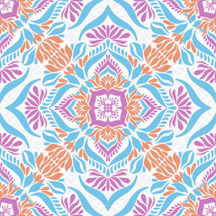 Beautiful seamless multi-colored flowers,