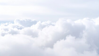 Fototapeta premium Fluffy White Clouds In The Sky