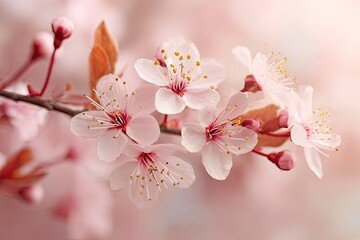 Obraz premium Blossoms branch outdoors springtime, blooming, for background, texture, easter, greeting