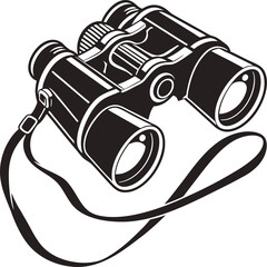 vintage binoculars vector illustration