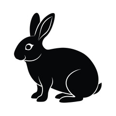 Obraz premium vector illustration of a rabbit with white background