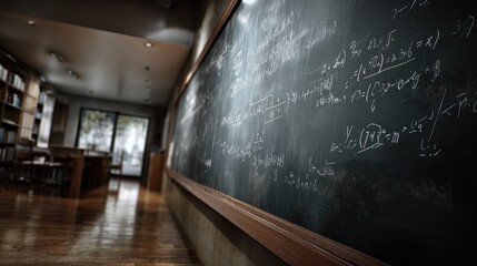 Classroom Chalkboard Math Equations
