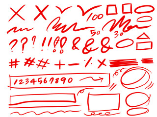 set of hand drawn vector illustration 디자인 엘리먼트 손그림 도식 요소 화살표 PPT