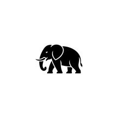Fototapeta premium Elephant logo , elephant, animal, mammal, wildlife, wild, vector, silhouette, zoo, illustration, big, trunk, nature, safari, large, walking, tusk, design, isolated, animals, india, baby, heavy
