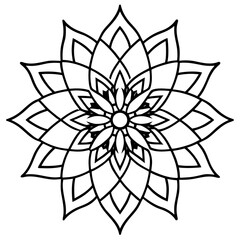 Intricate Mandala Outline Decorative Design