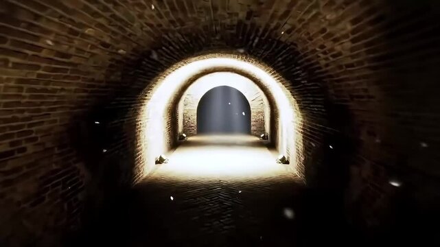 Light at the Tunnel End Exploring an Arch Brick Structure