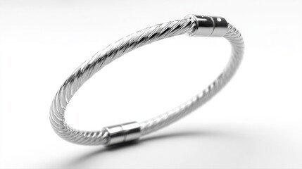Elegant Silver Rope Design with Sleek Mid-Swing Form