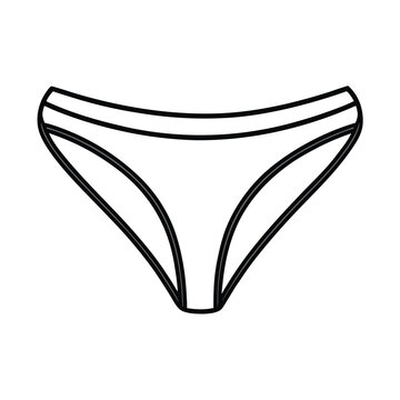 beachwear thong underwear clipart on white background 