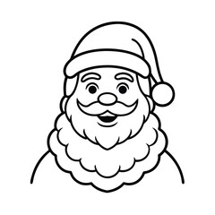 christmas holiday santa character portrait on white background