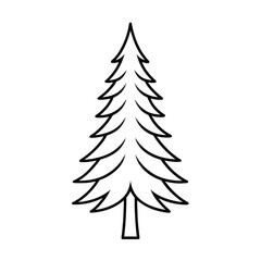 Obraz premium pine forest tree vector on white background