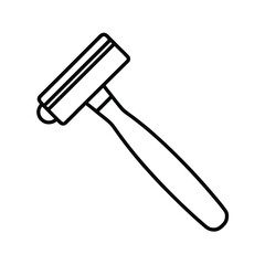 razor shaver outline vector icon on white background 