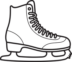 Ice hockey skates vector illustration on white background simple design