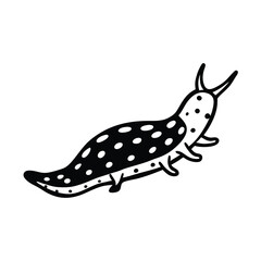 spotted slug vector illustration on white background 