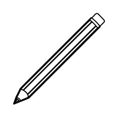 stationery item single pencil design on white background 