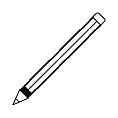 stationery item single pencil design on white background 