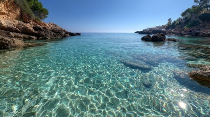 Fototapeta premium Turquoise waters and coastal rocks