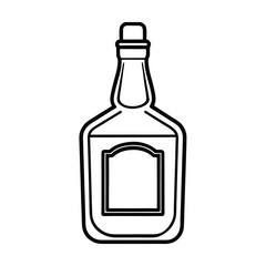 whiskey bottle outline graphic